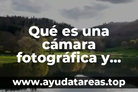 Qué es una cámara de cine 5 Qué es una cámara fotográfica y para qué sirve