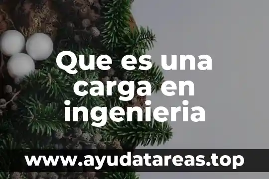 Que es carga asistencial y cargade tranajo 3 Que es una carga en ingenieria