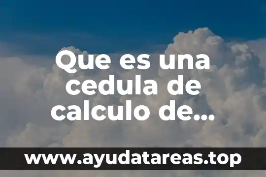 Que es la carrera de produccion animal 7 Que es una cedula de calculo de produccion equivalente