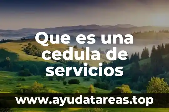Que es tecnologia tesis 7 Que es una cedula de servicios