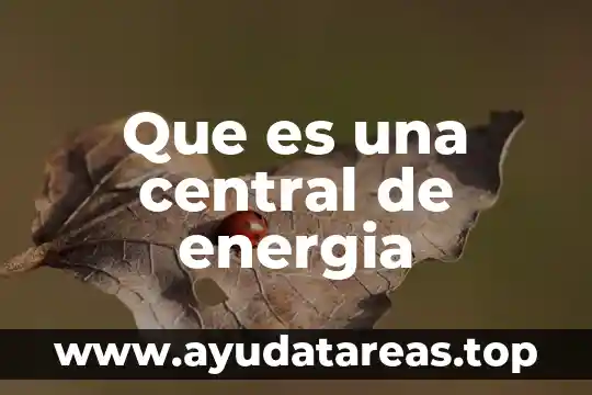 Que es una central de energia