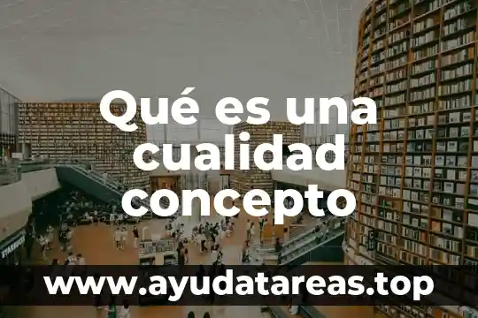 Qué es una cualidad concepto