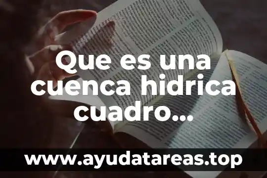 Que es una cuenca hidrica cuadro conceptual