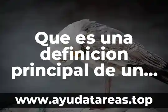 Que es una definicion principal de un sermon