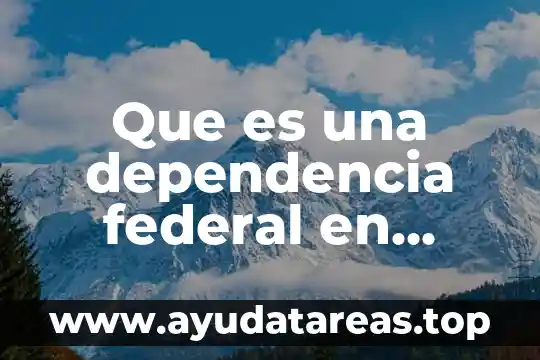 Que es una dependencia federal en méxico