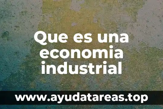 Que es una economia industrial