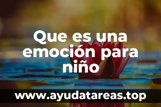 Qué es un niño de eutrofico 7 Que es una emoción para niño
