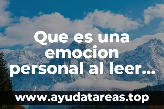 Isabel solé que es leer y escribir 7 Que es una emocion personal al leer un libro