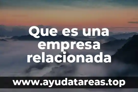 Que es nombre de la organizacion 8 Que es una empresa relacionada