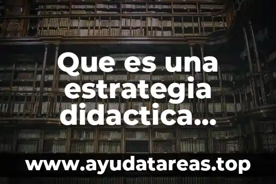 Que es una estrategia didactica ejemplos