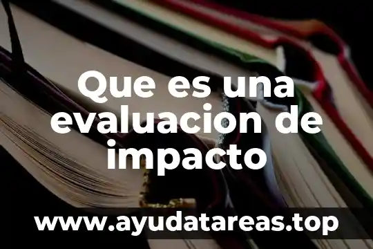 Que es una evaluacion de impacto