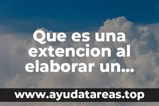 Que es una extencion al elaborar un producto carnico