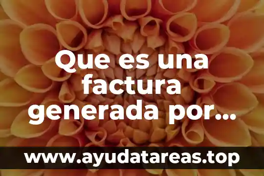 Que es una factura generada por pagos diferidos