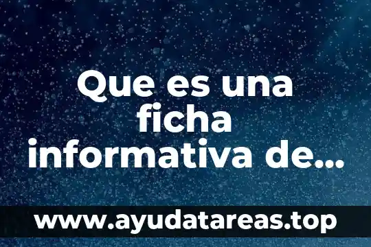 Que es una ficha informativa de tv