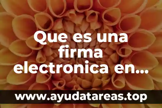 Para que sirve la firma electronica y que es 5 Que es una firma electronica en word