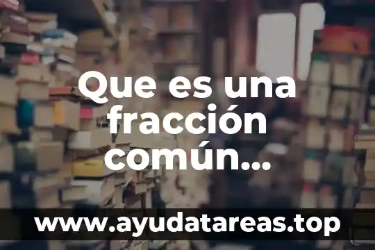 Que es una fracción común ejemplos