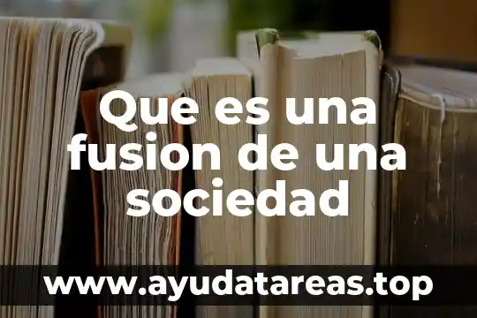 Que es una fusion de una sociedad