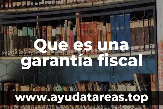 Que es una garantía fiscal