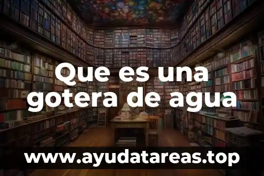 Principios de instrumentacion y control que es 7 Que es una gotera de agua