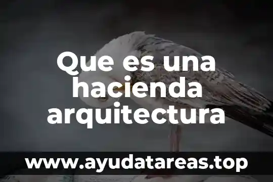Qué es n i la arquitectura 6 Que es una hacienda arquitectura