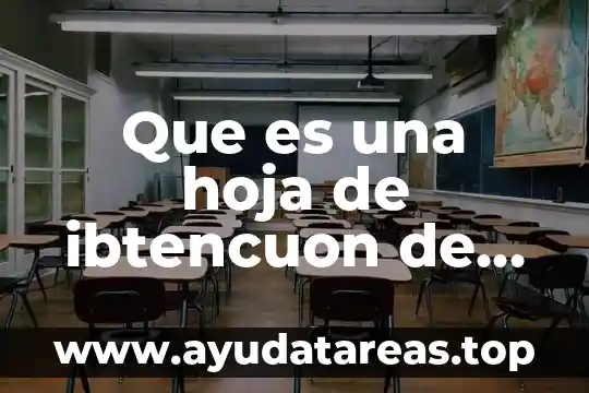 Que es hoja de planta 6 Que es una hoja de ibtencuon de datos