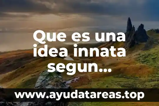 Que es una idea innata segun descartes