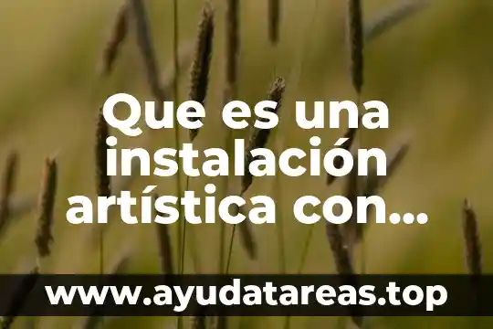 Que es una instalación artística con recursos tecnológicos