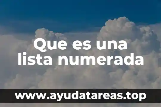 Circo del sol que es 6 Que es una lista numerada