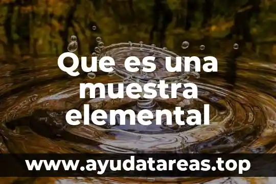 Qué es la fonética elemental 4 Que es una muestra elemental