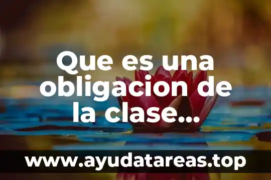 Trabajo en clase por que es importante 6 Que es una obligacion de la clase trabajadora