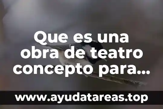 Qué es esencia concepto 3 Que es una obra de teatro concepto para niños