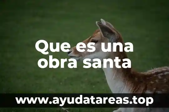 Que es una obra santa