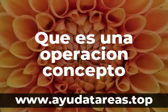 Productos artificiales que es significado y concepto 4 Que es una operacion concepto