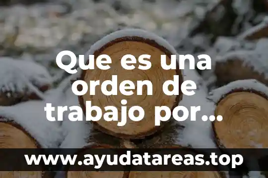 Que es un bloster de agua 8 Que es una orden de trabajo por ama de llaves