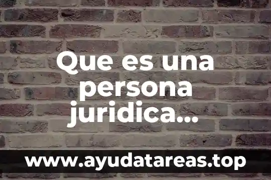 Qué es el principio pro persona principio por persona 7 Que es una persona juridica colectiva en roma