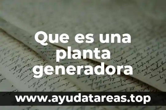 Hierbabuena planta medicinal que es 5 Que es una planta generadora