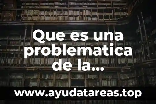 Que es una problematica de la organizacion