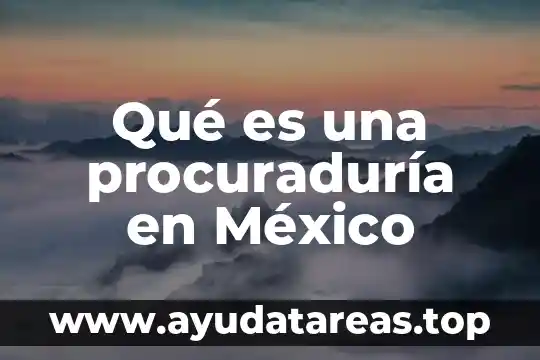 Qué es una procuraduría en México