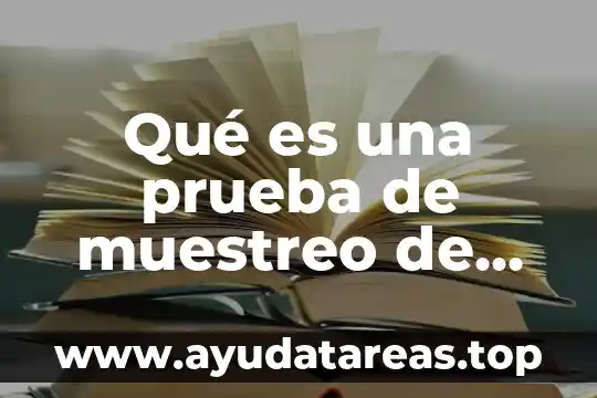 Que es un muestreo estadistico tipos de muestreo 3 Qué es una prueba de muestreo de trabajo