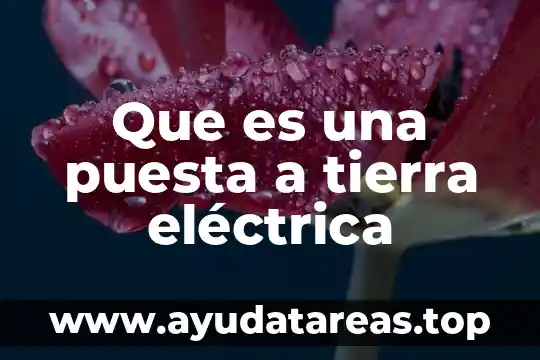 Que es una puesta a tierra eléctrica