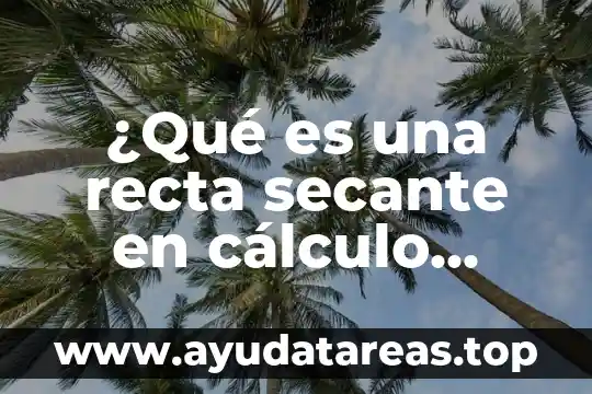 ¿Qué es una recta secante en cálculo diferencial?