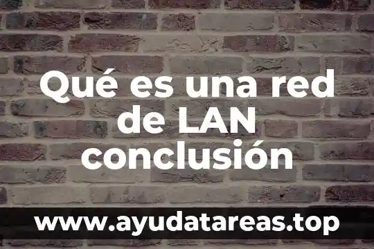 Qué es una red de LAN conclusión