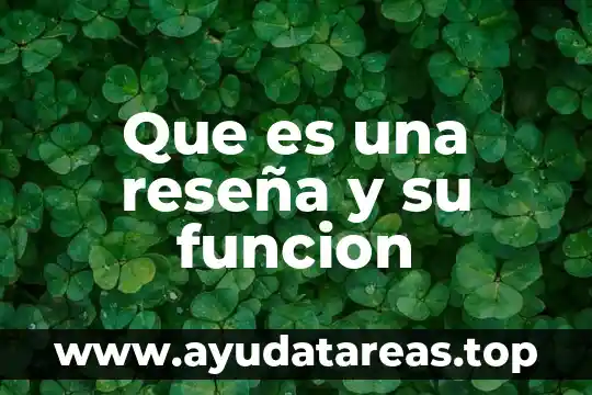 Que es la etiqueta html y su función 6 Que es una reseña y su funcion