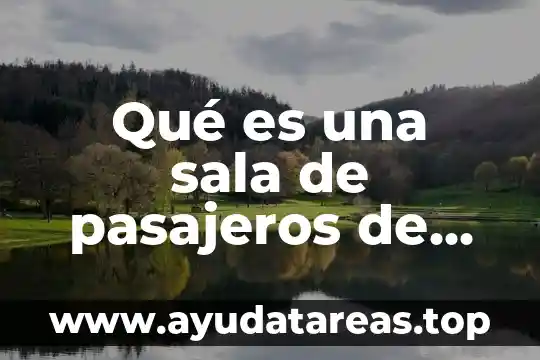 Que es una sala electrónica 5 Qué es una sala de pasajeros de vuelos internacionales