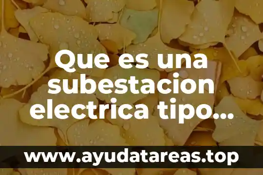 Que es una subestacion electrica tipo interperie
