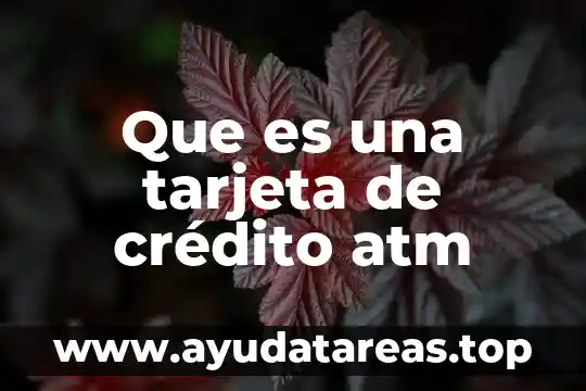 Qué es tarjeta de guthrie 7 Que es una tarjeta de crédito atm