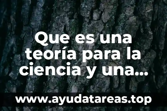 Que es una teoría para la ciencia y una controversia