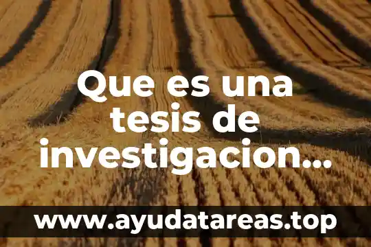 Que es tecnica documental 7 Que es una tesis de investigacion documental