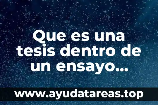 Que es temporal y espacial en un ensayo 6 Que es una tesis dentro de un ensayo literario