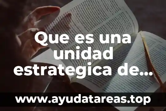Que es la planeacion estrategica y prospectiva en la administracion 6 Que es una unidad estrategica de negocios ejemplos